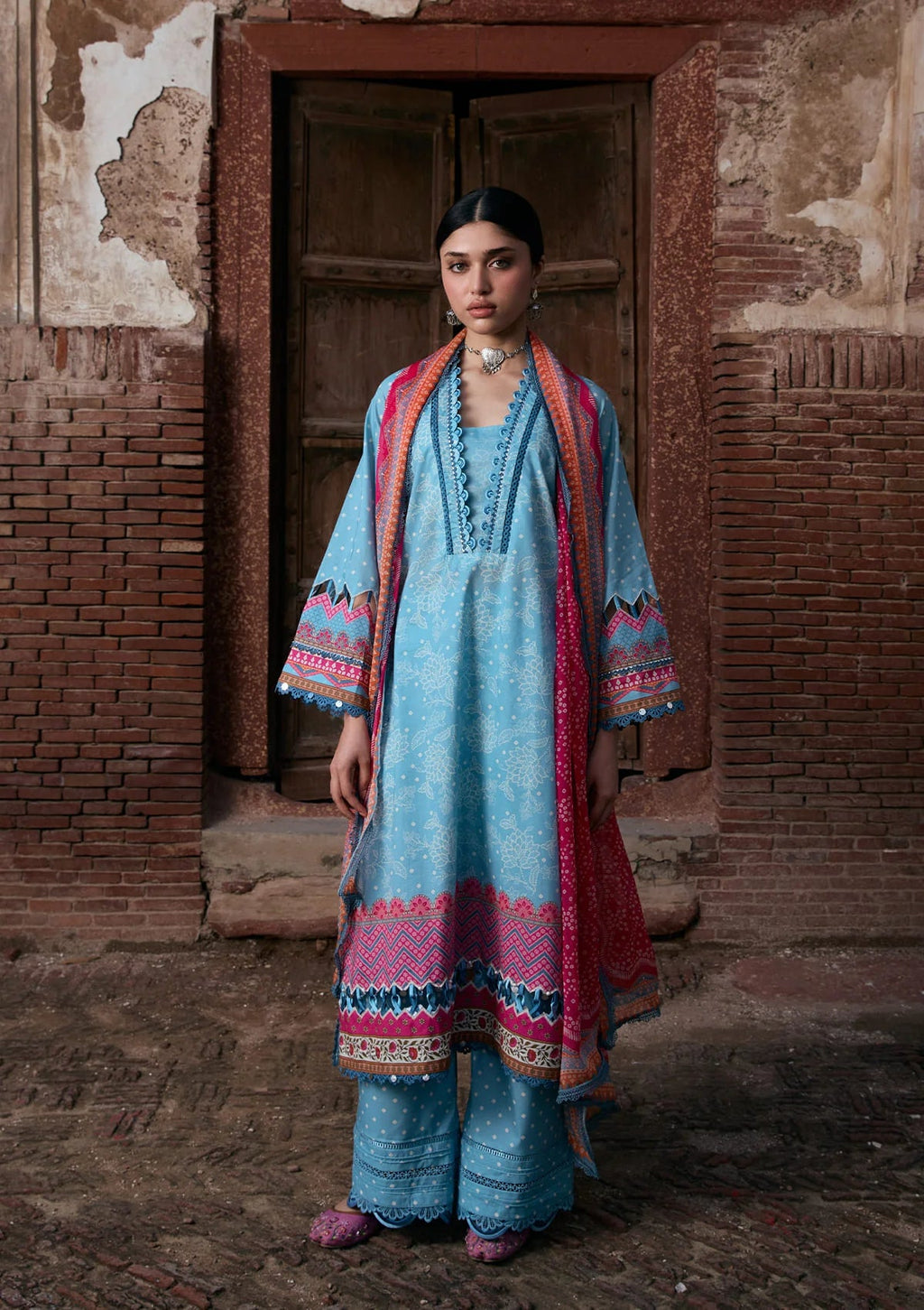 Kahf  PrintLawn with chiffon dupatta