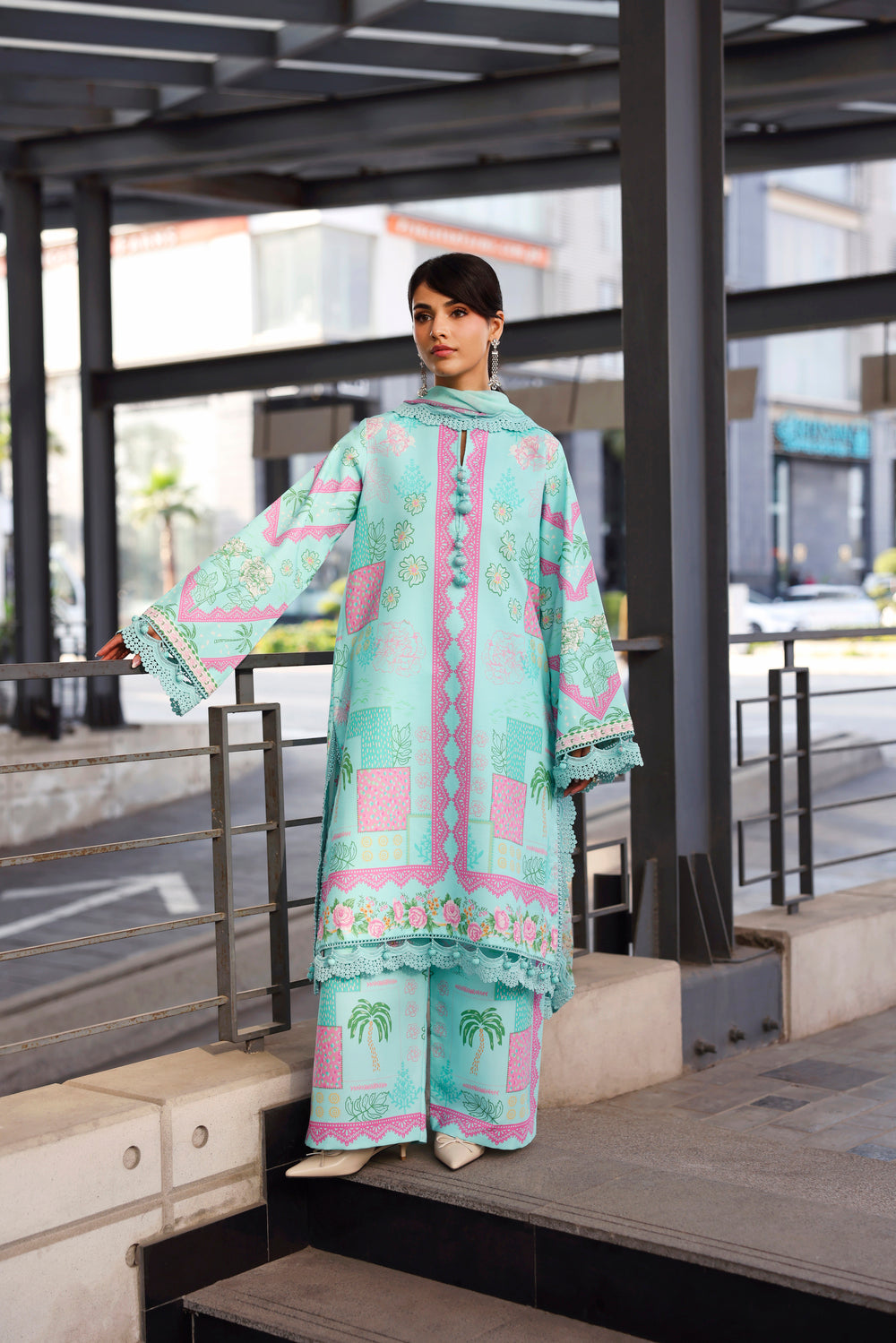 Naqsh Printed with chiffon dupatta