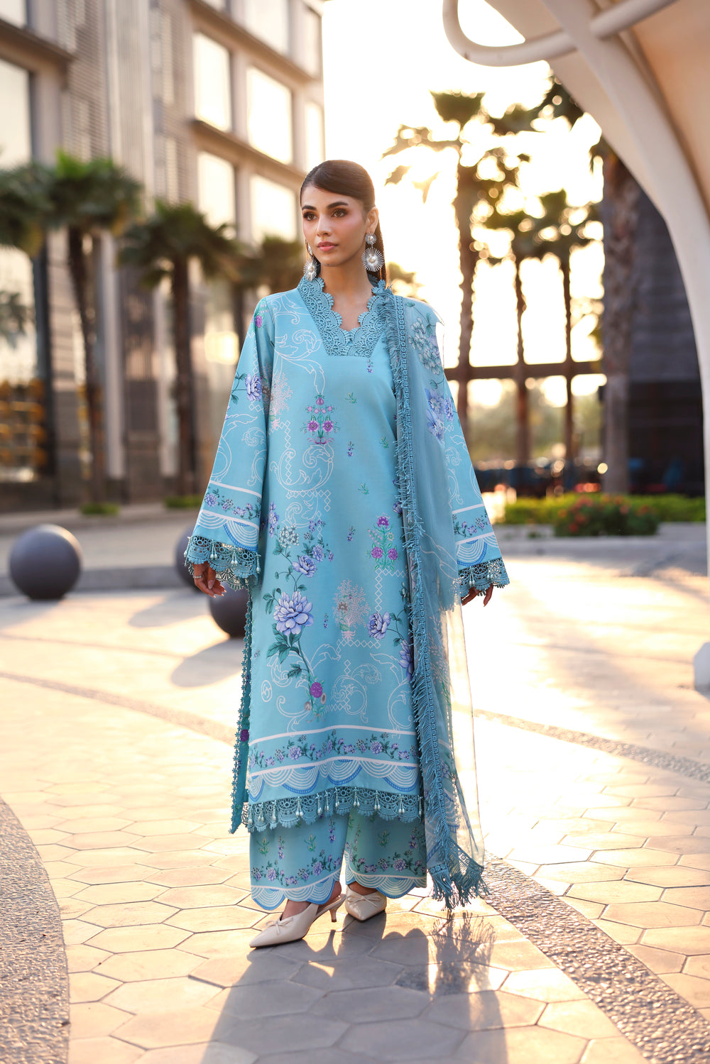 Naqsh Printed Lawn with chiffon dupatta