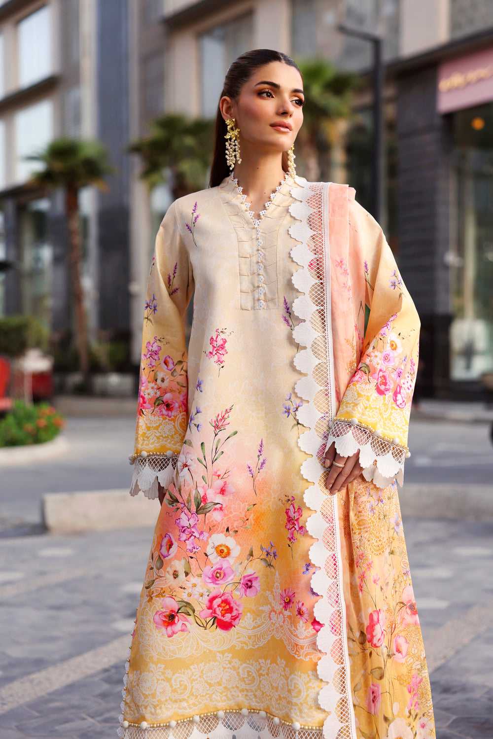 Naqsh Printed Lawn with chiffon dupatta