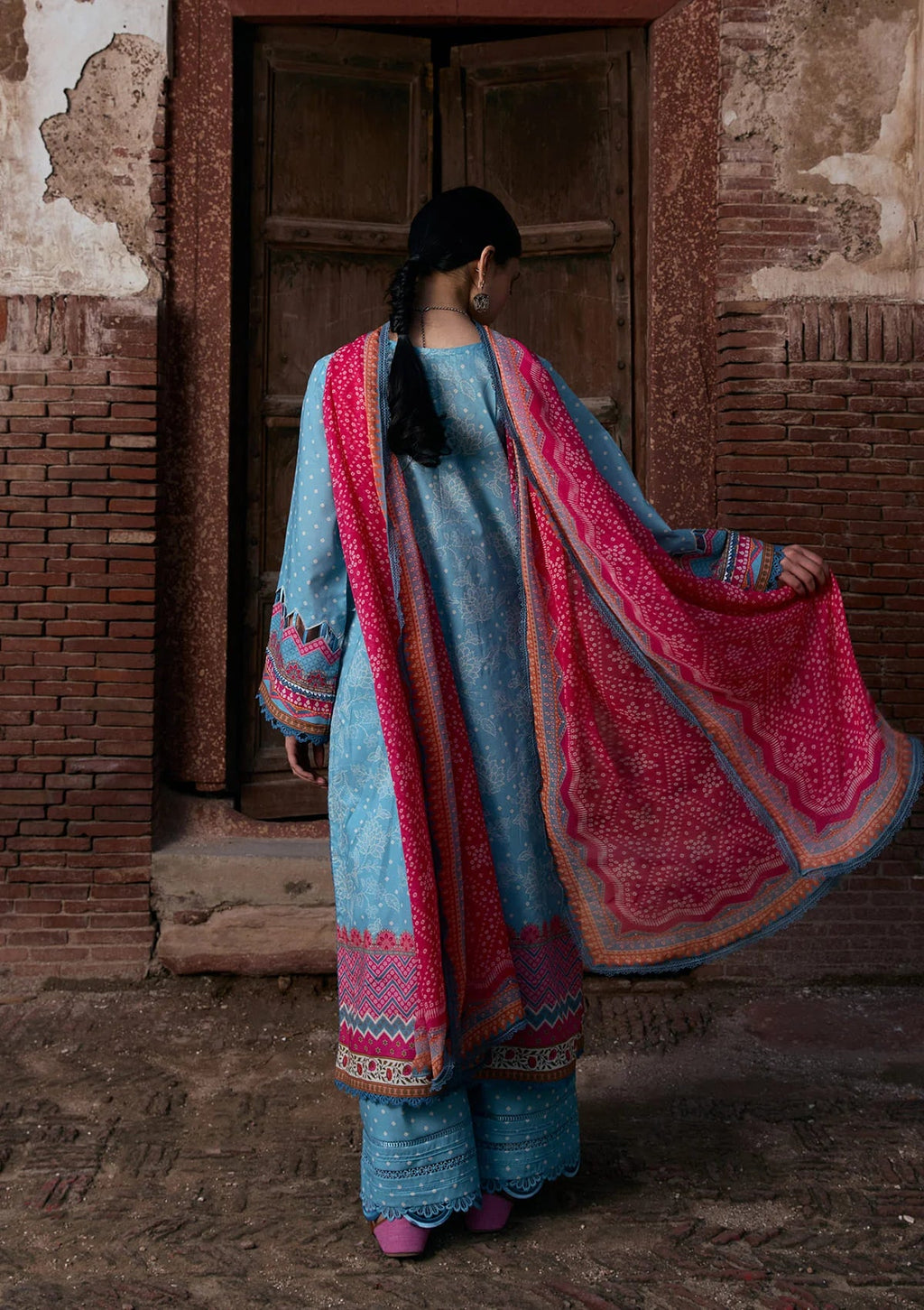 Kahf  PrintLawn with chiffon dupatta